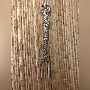 Fleur De Lis Ornate Pickle Appetizer Cocktail Olive Fork 3.25”